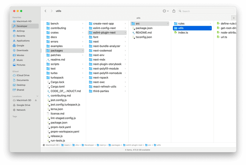 Mac Finder Miller Columns