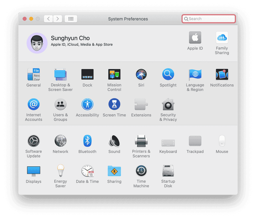 Go to System Preferences.