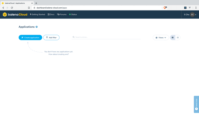 가입하면 이와 같은 대시보드가 보일 것이다.