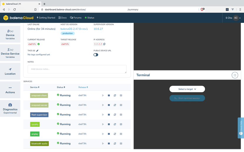 모든 Status 항목이 Running으로 바뀌면 된다.