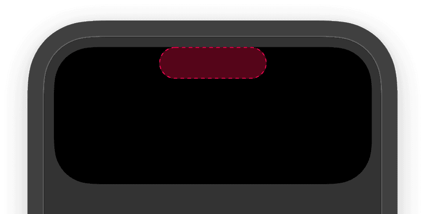 Expanded: The biggest size of the the Dynamic Island, shown when the user long-presses on the Dynamic Island. It cannot display content in the red area.