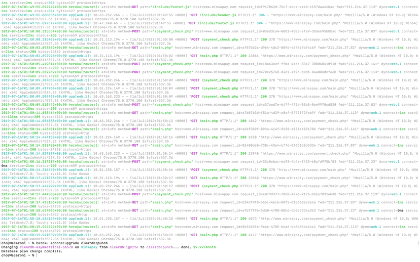 The moment of upgrading the database plan. $10 can cause such chaos!