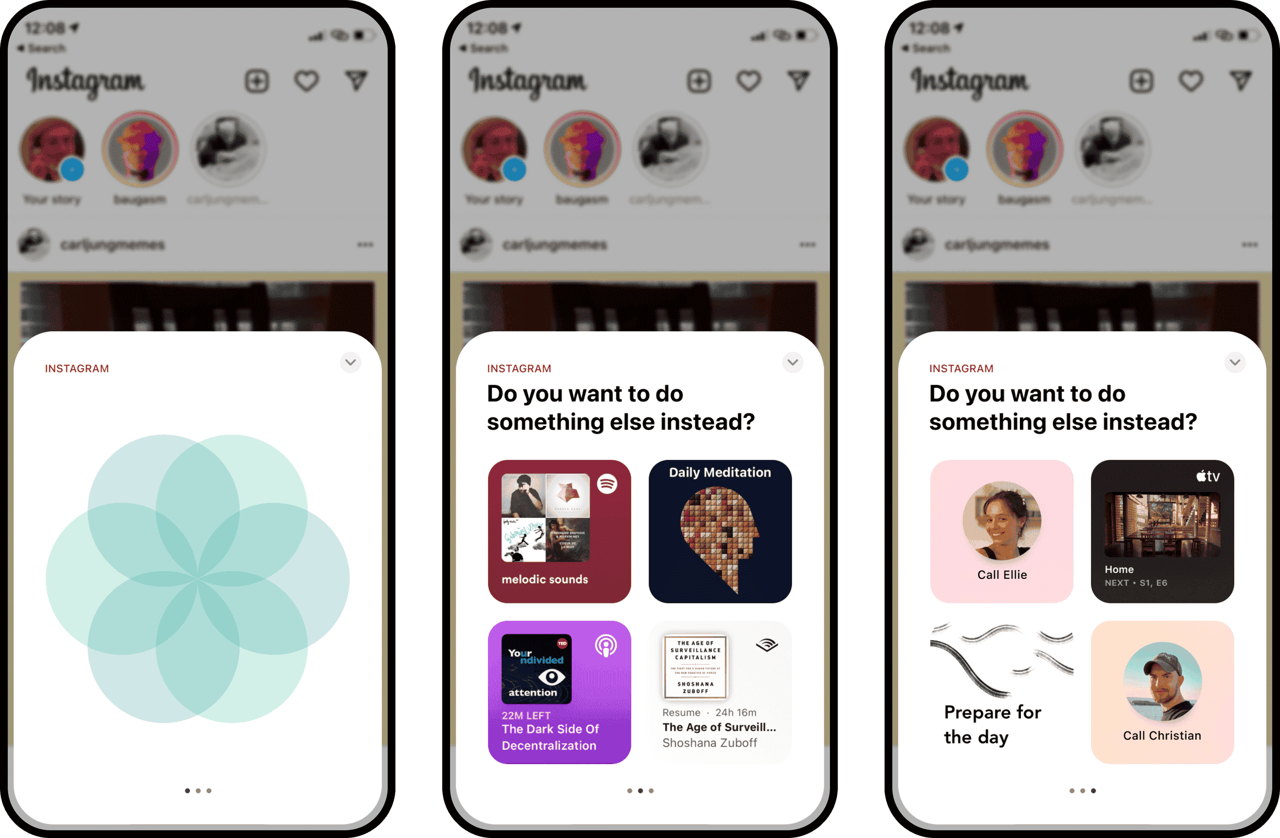 Reduce Time Spent via Mindful App Openings and Alternative Activities