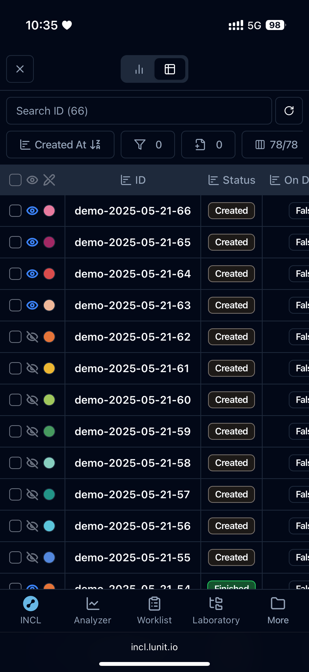 프로젝트 테이블 뷰