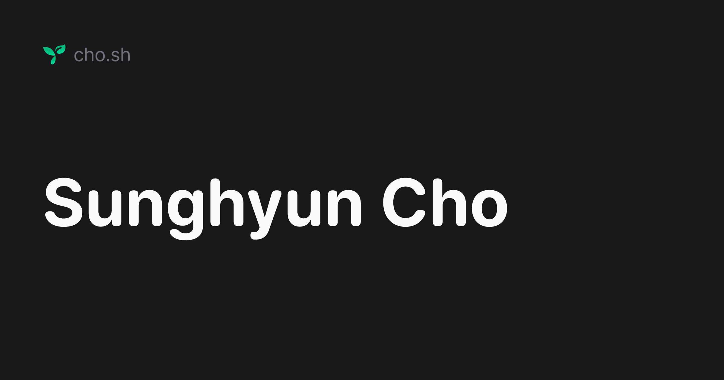Sunghyun Sans: SF Pro Rounded for everyone | cho.sh